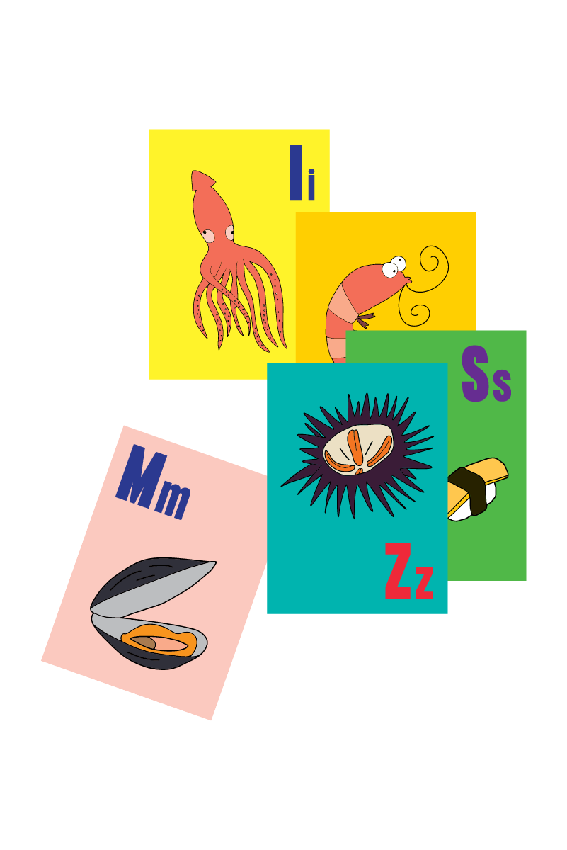 Zee-set (set van 5 kaarten)